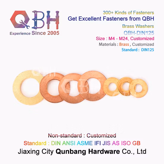 Qbh DIN125 DIN127 F436 F959 DIN6919 DIN934 DIN936 All Type Zp/Yzp/Bzp/Plain/Black/HDG/Dacromet/Geomet/Nickle Plated Washers